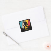 Aangepaste naam Bigfoot Vierkante Sticker (Envelop)