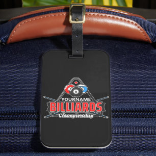 Aangepaste NAAM Billiards 8 Ball Pool Cue Rack Bagagelabel