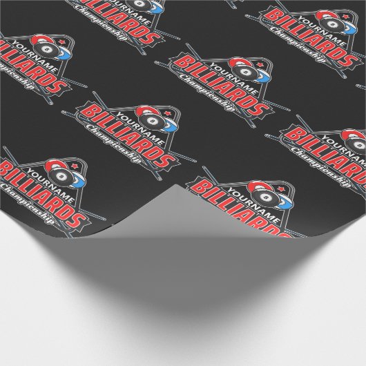 Aangepaste NAAM Billiards 8 Ball Pool Cue Rack Cadeaupapier (Hoek)
