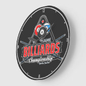 Aangepaste NAAM Billiards 8 Ball Pool Cue Rack Grote Klok (Hoek)