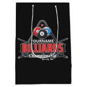 Aangepaste NAAM Billiards 8 Ball Pool Cue Rack Medium Cadeauzakje (Achterkant)