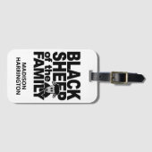 Aangepaste naam "Black Sheep" Bagagelabel (Voorkant (horizontaal))