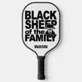 Aangepaste naam "Black Sheep" Pickleball Paddle (Voorkant)