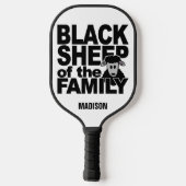Aangepaste naam "Black Sheep" Pickleball Paddle (Achterkant)