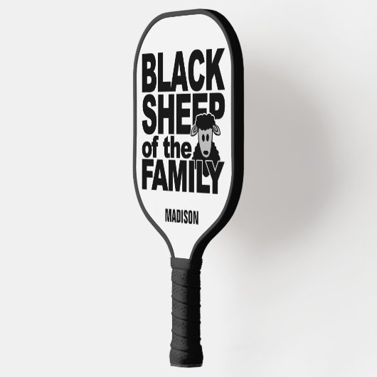 Aangepaste naam "Black Sheep" Pickleball Paddle (Links)