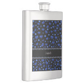 Aangepaste naam, blauw hartglitterpatroon flacon (Rechts)