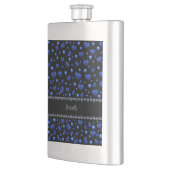 Aangepaste naam, blauw hartglitterpatroon flacon (Links)