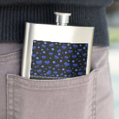 Aangepaste naam, blauw hartglitterpatroon flacon (Voorbeeld)