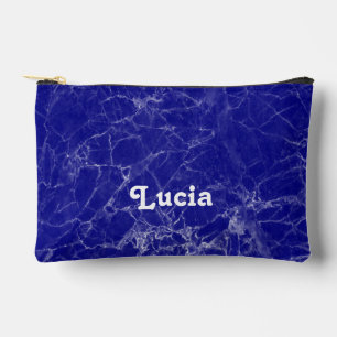 Aangepaste naam blauw marmerpatroon etui