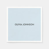 Aangepaste naam Blauw papier Napkins Servet (Voorkant)