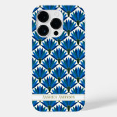 Aangepaste naam Blauwe bloemen Case-Mate iPhone Case (Achterkant)