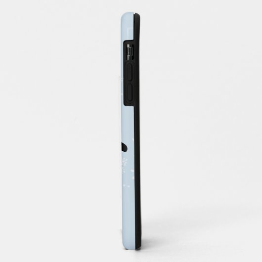 Aangepaste naam blauwe Cute Penguin Snow Case-Mate iPhone Case (Achterkant/links)