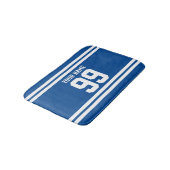 Aangepaste naam blauwe football truc-nummer gestri badmat (Gekanteld)