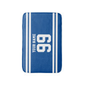 Aangepaste naam blauwe football truc-nummer gestri badmat (Voorkant Verticaal)