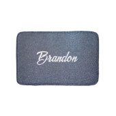 Aangepaste naam blauwe glitter badmat (Voorkant)