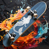 Aangepaste naam blauwe houten band skateboard