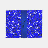 Aangepaste naam blauwe lacrosse fleece deken (Voorkant (Horizontaal))