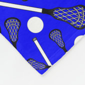 Aangepaste naam blauwe lacrosse fleece deken (Hoek)