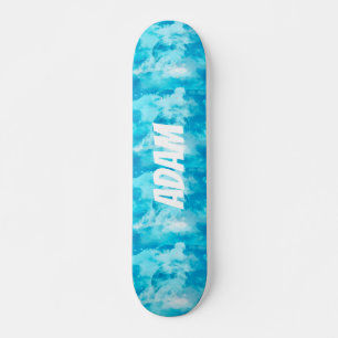 Aangepaste naam Blauwe Lucht Wolken Dromerige Esth Skateboard