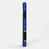 Aangepaste naam blauwe streepjes zwarte streepjes Case-Mate iPhone case (Achterkant/rechts)