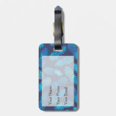 Aangepaste naam: Blauwe tinkleurstof Bagagelabel (Achterkant verticaal)
