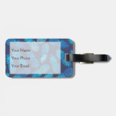 Aangepaste naam: Blauwe tinkleurstof Bagagelabel (Achterkant horizontaal)