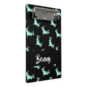 Aangepaste naam blauwe vlekken mini klembord (Schuin)