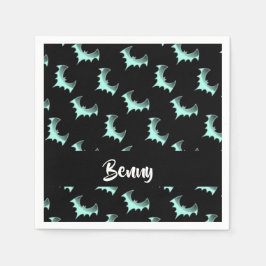 Aangepaste naam blauwe vlekken servet