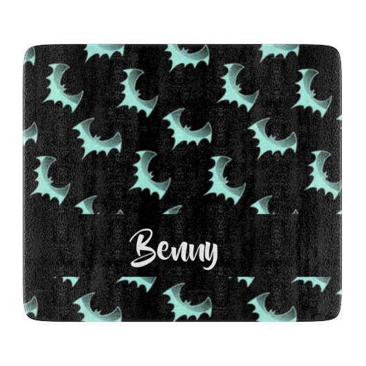 Aangepaste naam blauwe vlekken snijplank (Voorkant)