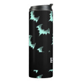 Aangepaste naam blauwe vlekken thermosbeker (Gedraaid links)