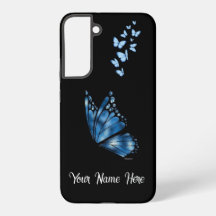 Aangepaste naam Blauwe Vlinder Samsung Galaxy S22