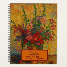 Aangepaste naam bloemenplanner planner