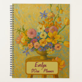 Aangepaste naam bloemenplanner planner