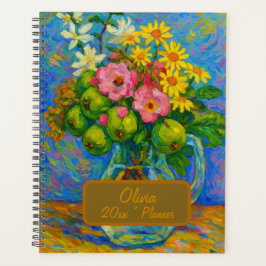 Aangepaste naam bloemenplanner planner