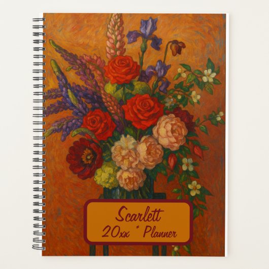 Aangepaste naam bloemenplanner planner (Voorkant)