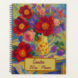 Aangepaste naam bloemenplanner planner
