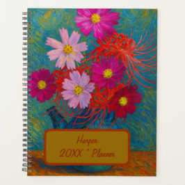 Aangepaste naam bloemenplanner planner