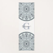 Aangepaste Naam Bloemharmonie Grijs Monotone Manda Yogamat (Voorkant)