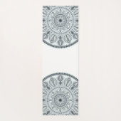 Aangepaste Naam Bloemharmonie Grijs Monotone Manda Yogamat (Achterkant)