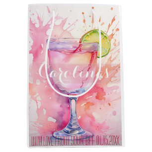 Aangepaste naam Blush Pink Bachelorette Party Medium Cadeauzakje