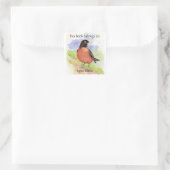 Aangepaste naam, Boek Bord Robin Sticker (Tas)