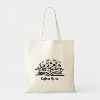 Aangepaste naam boek tote bag