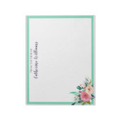 Aangepaste naam Boho Floral Bouquet Stationery Pen Notitieblok (Gedraaid)