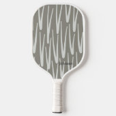 Aangepaste naam Boho Gray en White Pattern Pickleball Paddle (Achterkant)