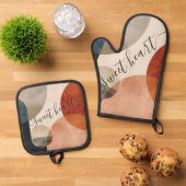 Aangepaste naam Boho Ovenwant & Pannenlap Set (Top down)