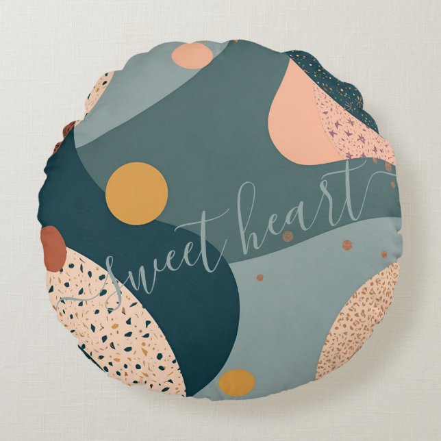 Aangepaste naam Boho Rond Kussen (Voorkant)