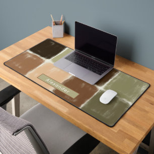 Aangepaste naam Boho Sage Green Terracotta Deskmat Bureaumat