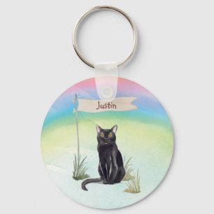 Aangepaste naam bombay Cat Pet Sleutelhanger