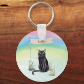 Aangepaste naam bombay Cat Pet Sleutelhanger (Voorkant)