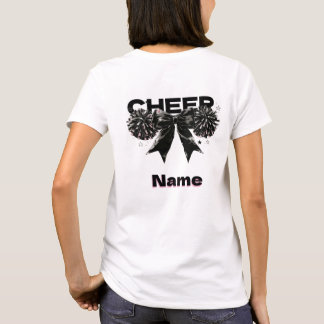 Aangepaste naam boog voor cheerleader t-shirt